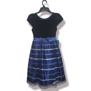 Jona Michelle Blue and Silver Dress size:3t